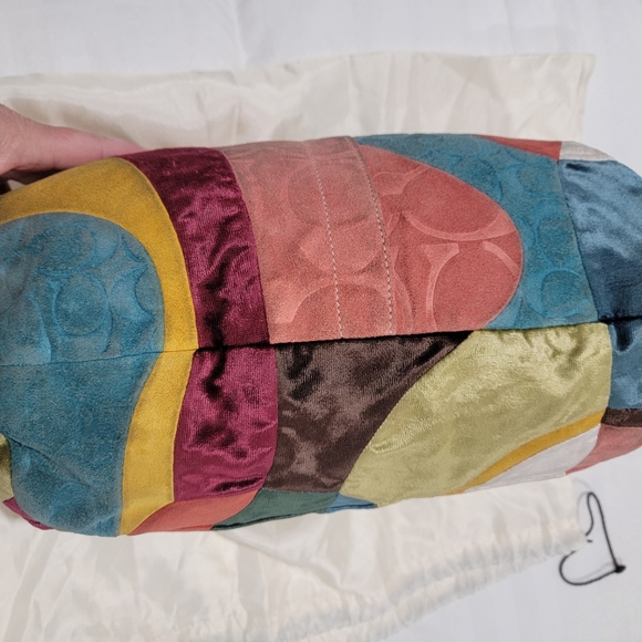 Coach Ltd Edition Multicolor Suede/Velvet Patchwork Ergo Hobo Bag - Picture 4 of 8
